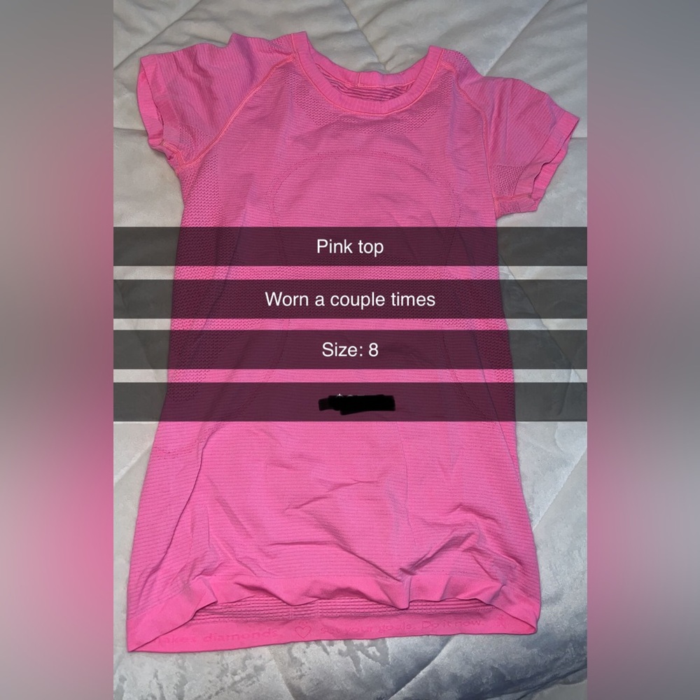 Pink lulu swiftly shirt